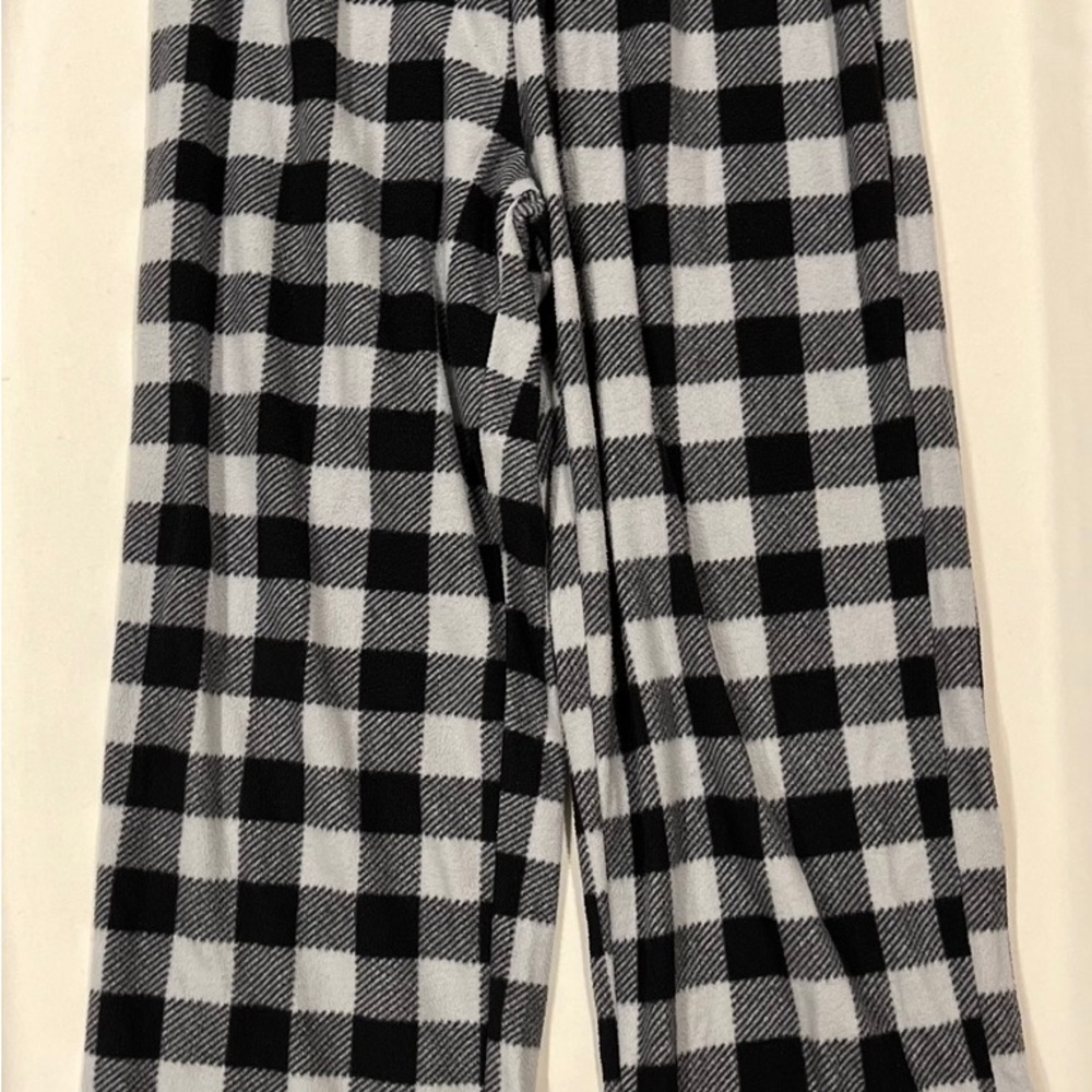 Climate Smart Black and White Checkered Pajama Pants